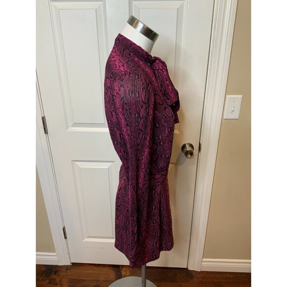 Michael Kors Deep Fuchsia Purple & Black Snakeskin Romper, Size 2, NWT! $195 - Picture 2 of 5